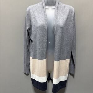 Staccato Women's Color Block Open Cardigan Super Soft Sweater Size Small NWT